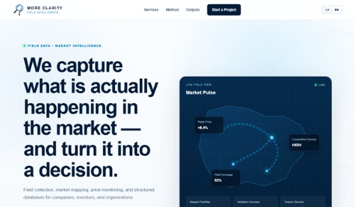 More Clarity field intelligence service website